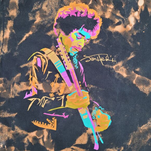 Jimmy-Hendrix Colorful Shirt Womens Large 20x26 Black - Picture 11 of 12